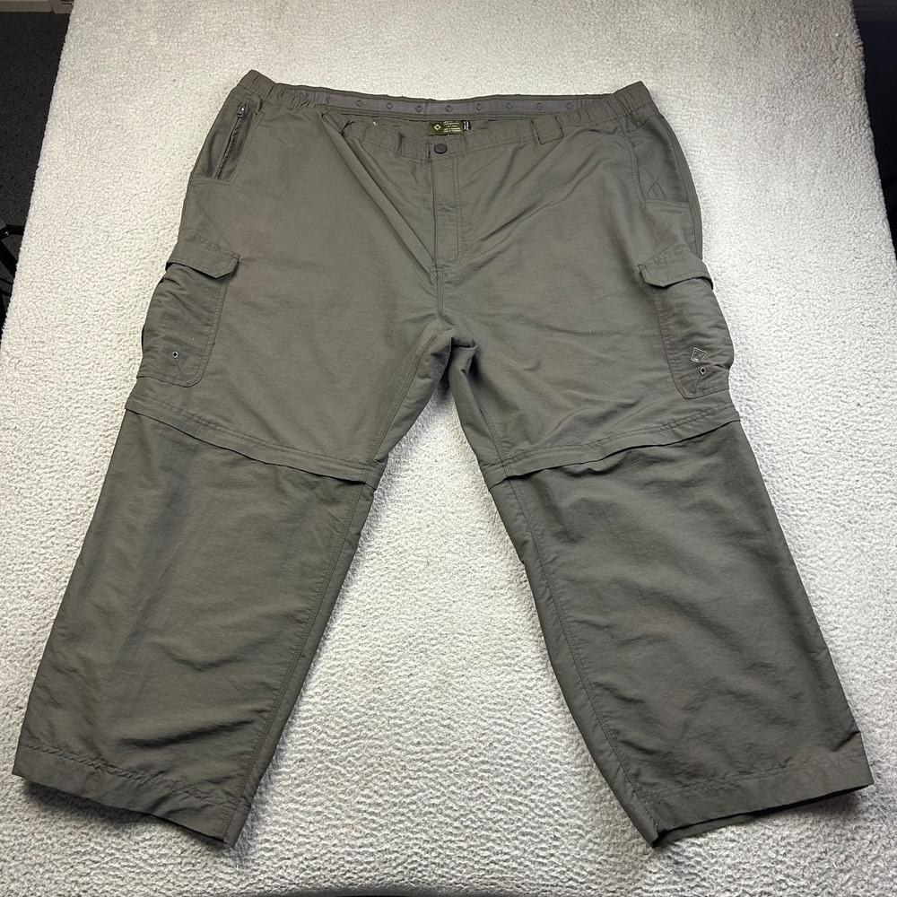 BSA Venturing Switchback Pants Mens Gray Zip Off Cargo Size 3XL 27" Inseam